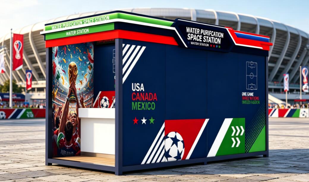 Vandstation med VM-tema – Omdefiner Stadium Hydration?