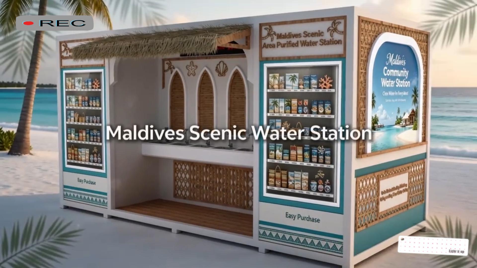 Maldiverne Thatched Water Station – Landemærke ved indtjekning af feriested?